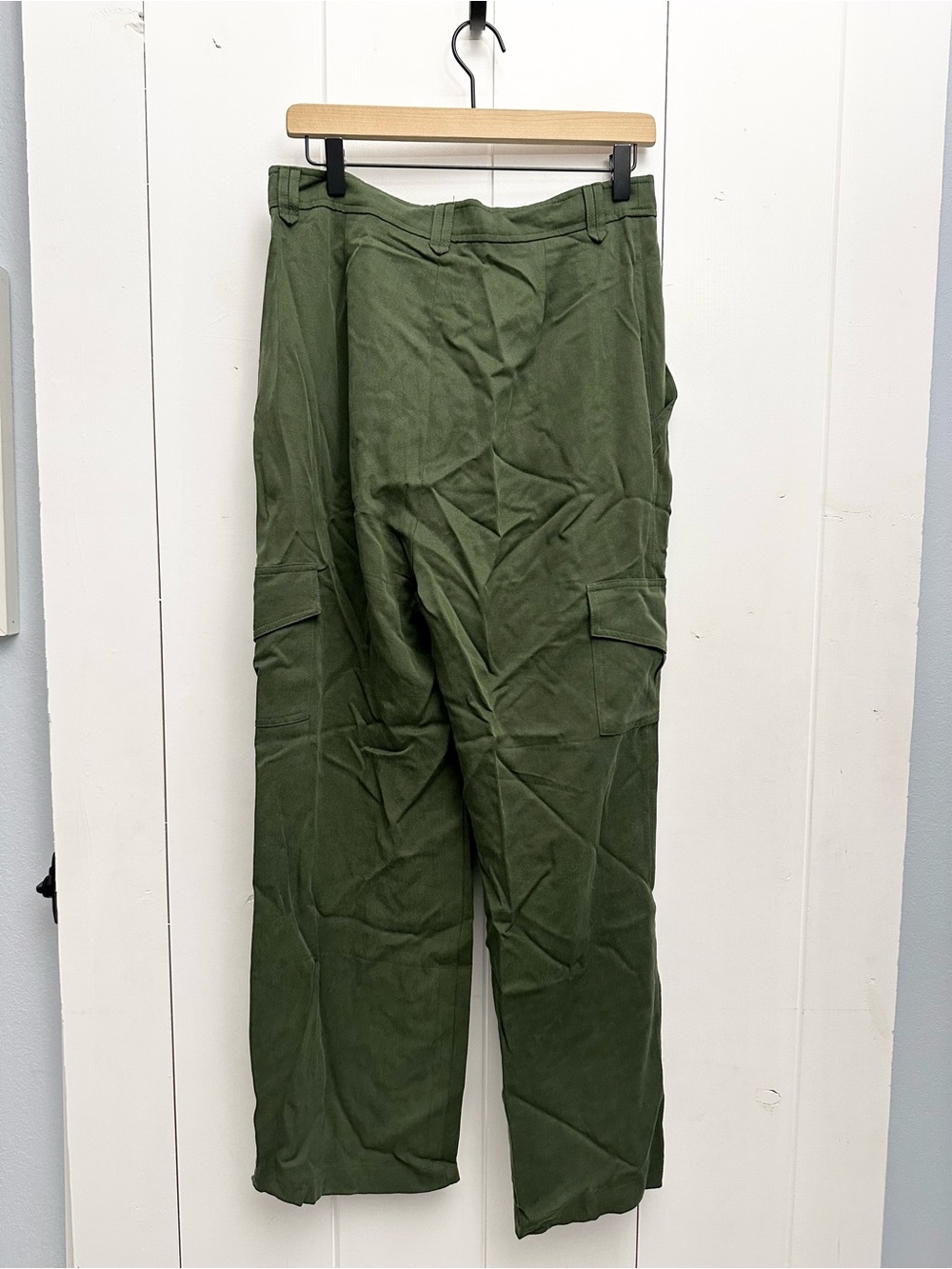 Reformation Jackson Straight-Leg Cargo Pant In Fern Size 8 - Picture 12 of 15